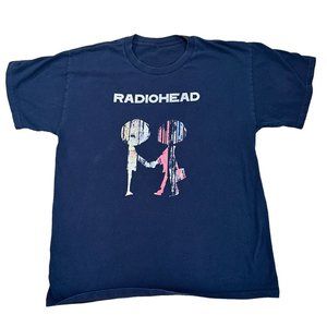 Radiohead The Best Of PROMO Album Cover Art T-shirt 2008 Rock Band Tee Blue